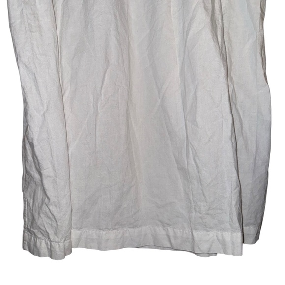 AG ADRIANO GOLDSCHMIED Jennifer Midi Shift Dress White Linen Blend Size Large - Picture 9 of 16